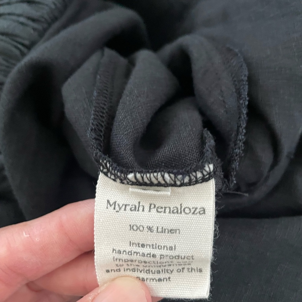 Myrah Penaloza black linen jumpsuit - Picture 5 of 5